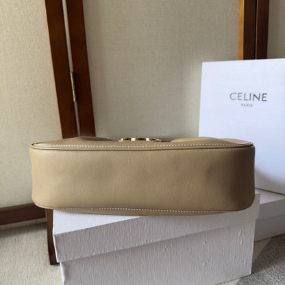 SANDALE POLLY 33 EN CUIR DE VEAU MARRON LOGO DORÉ