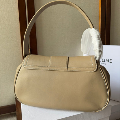 SANDALE POLLY 33 EN CUIR DE VEAU MARRON LOGO DORÉ