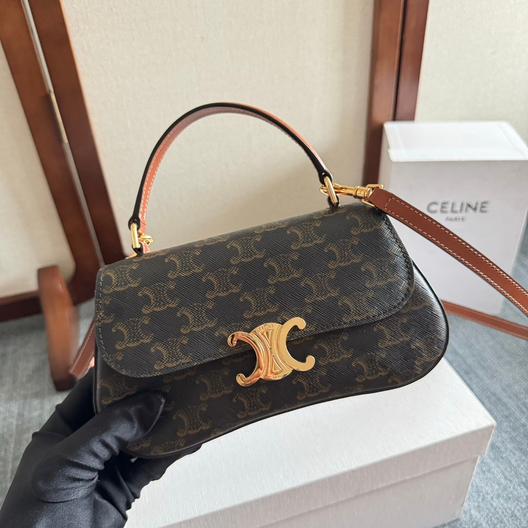 ティーン ローラ 20 ブラック トリオンフ キャンバス ゴールドハードウェア