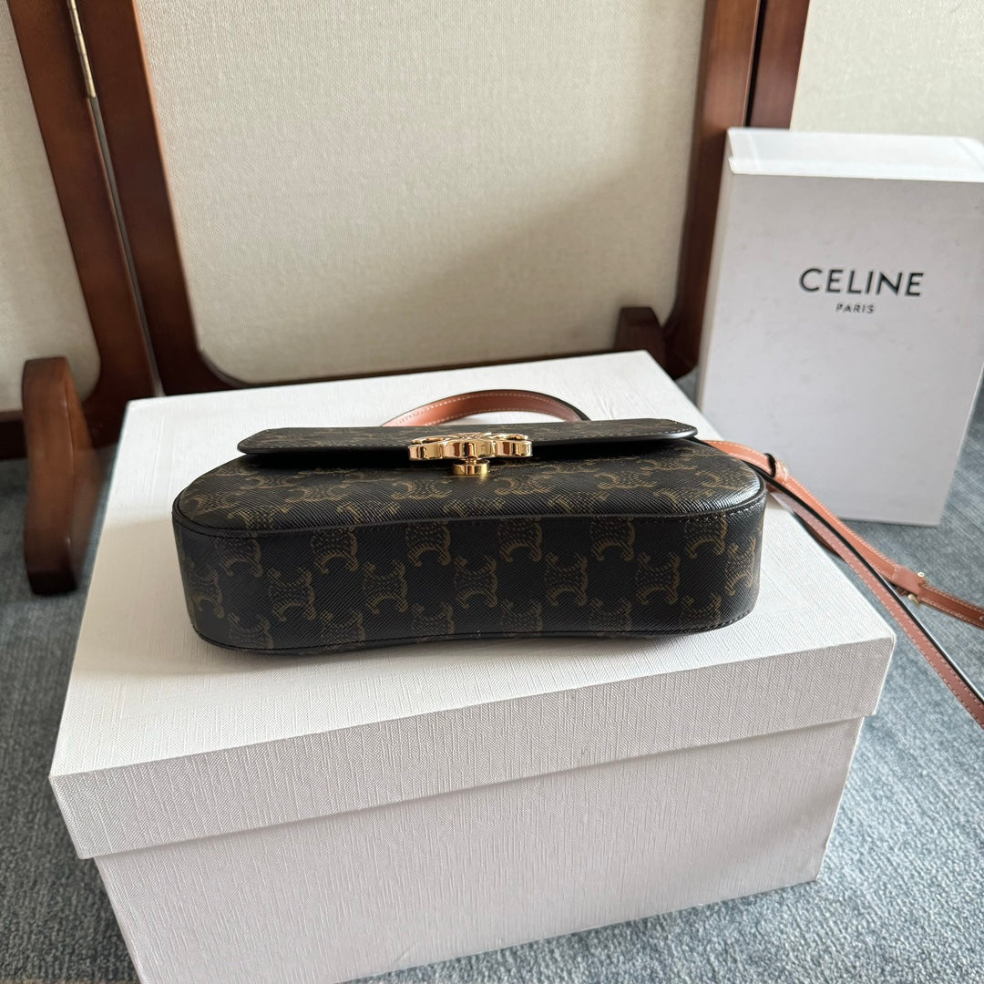 ティーン ローラ 20 ブラック トリオンフ キャンバス ゴールドハードウェア