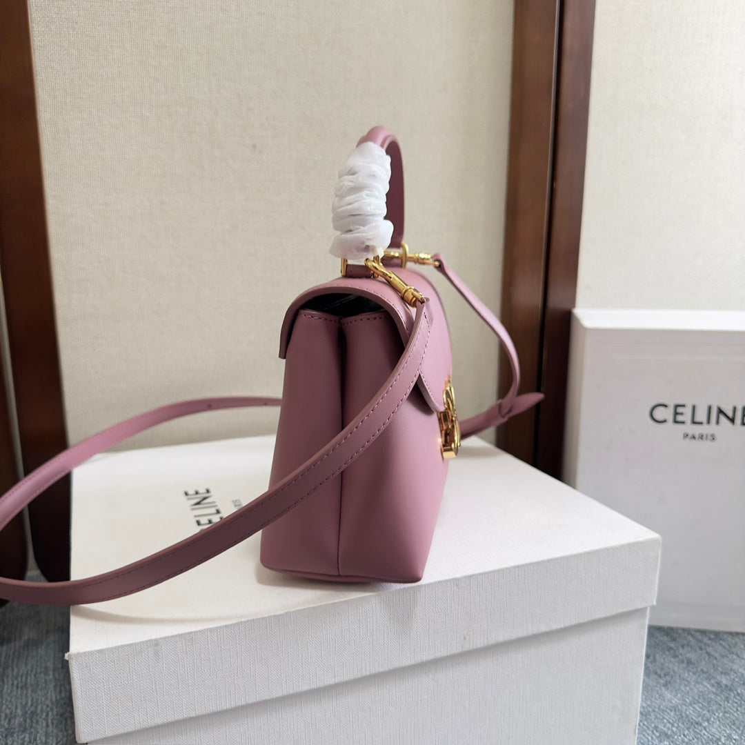 SAC NINO 20 EN CUIR DE VEAU SOUPLE OPIUM, QUINCAILLERIE DORÉE