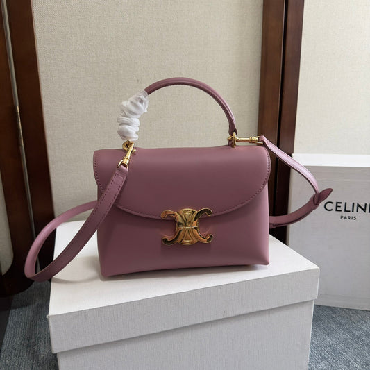 SAC NINO 20 EN CUIR DE VEAU SOUPLE OPIUM, QUINCAILLERIE DORÉE