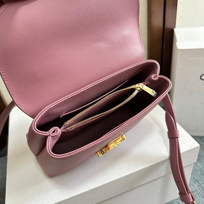 SAC NINO 20 EN CUIR DE VEAU SOUPLE OPIUM, QUINCAILLERIE DORÉE