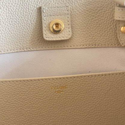 MINI CABAS ANAÏS CUIR TRIOMPHE 20 ベージュ グレイン カーフスキン