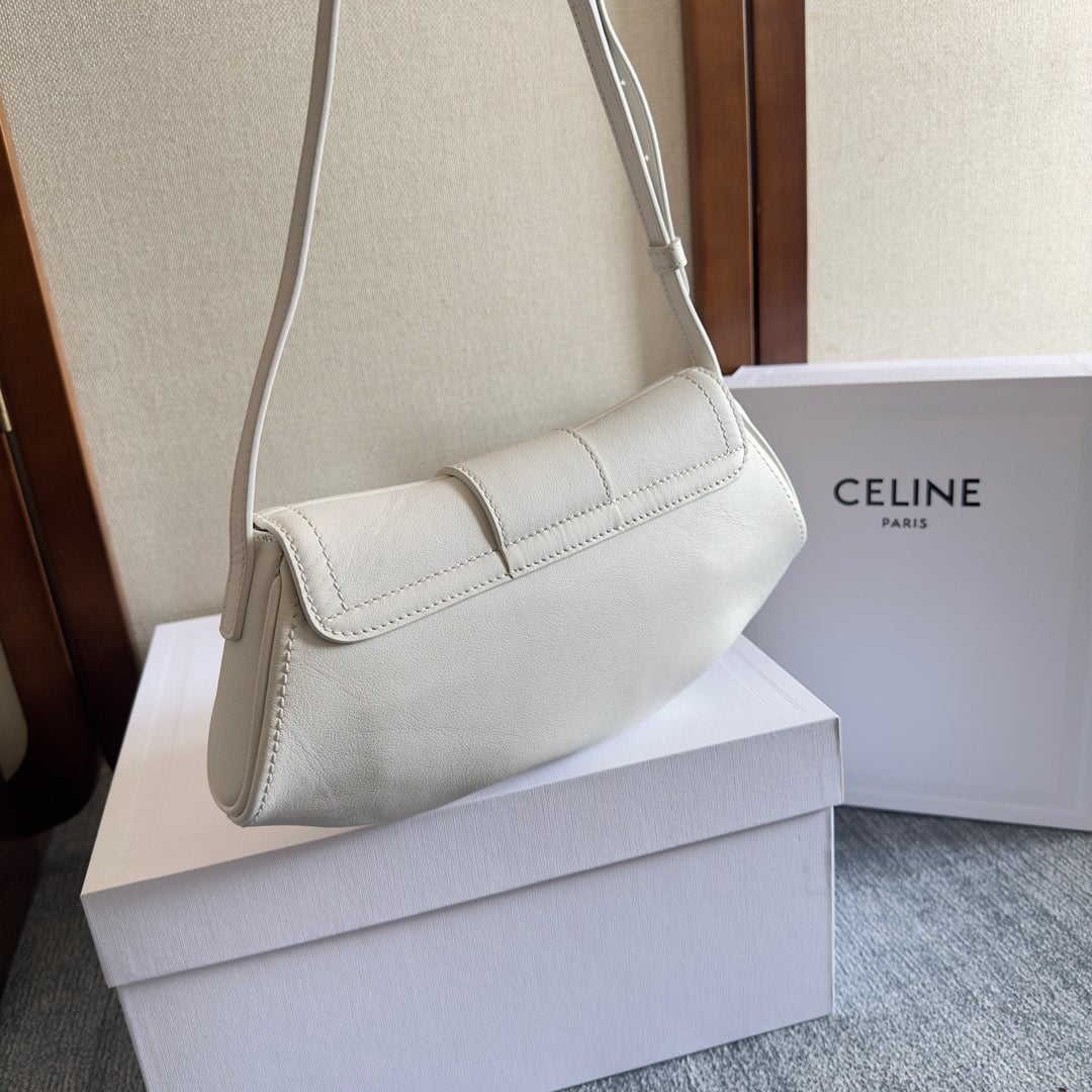 TEEN POLLY 29 EN CUIR DE VEAU BLANC AVEC QUINCAILLERIE ARGENTÉE