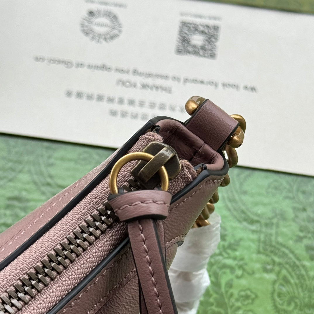 SAC BANDOULIÈRE MARMONT 26 EN CUIR DE VEAU ROSE NUDE