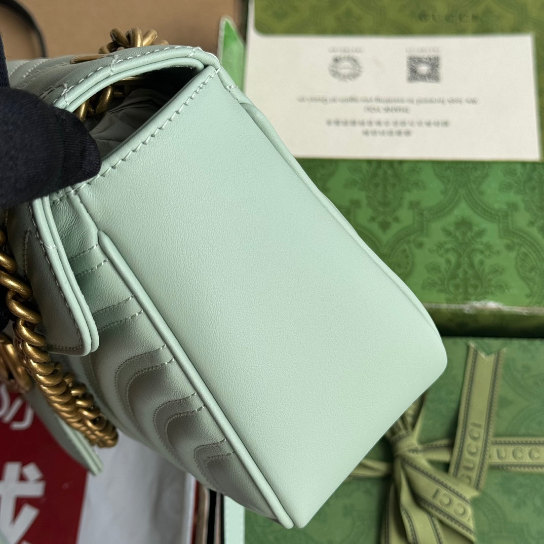 GGマーモント 26cm ターコイズカーフスキン ゴールド金具