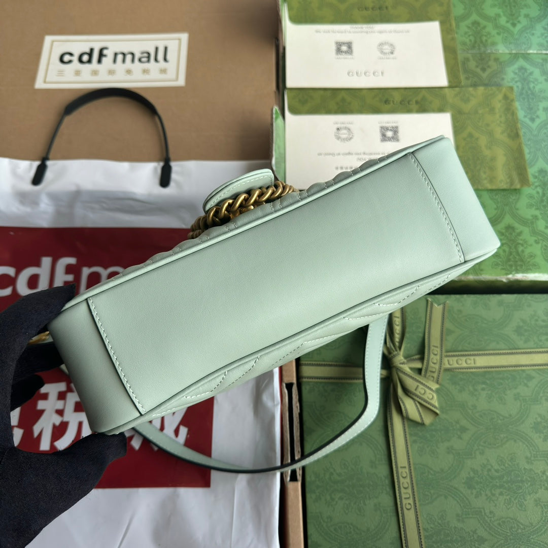 GGマーモント 26cm ターコイズカーフスキン ゴールド金具