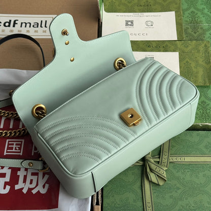 GGマーモント 26cm ターコイズカーフスキン ゴールド金具