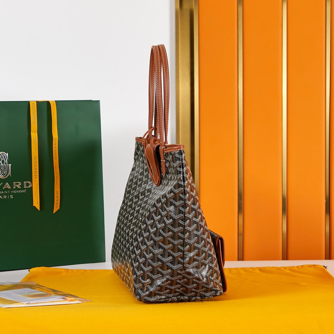 セントルイス PM 34cm ブラック＆タン キャンバス シェブローチ カーフスキン