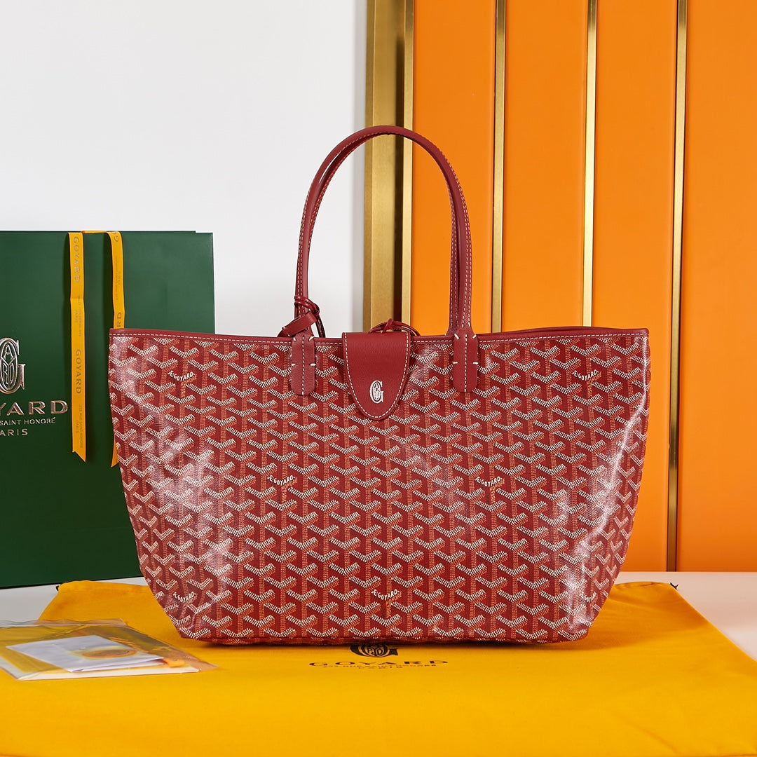 セントルイス PM 34cm ダークレッド キャンバス シェブローチ カーフスキン