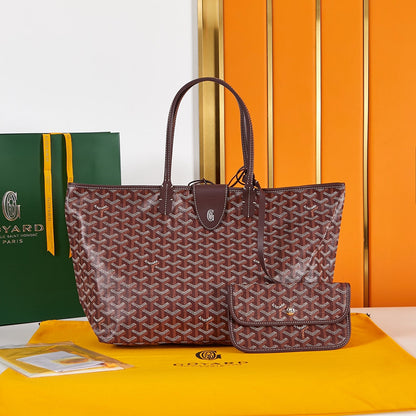 Saint Louis PM 34 cm en toile bordeaux et cuir de veau Chevroches