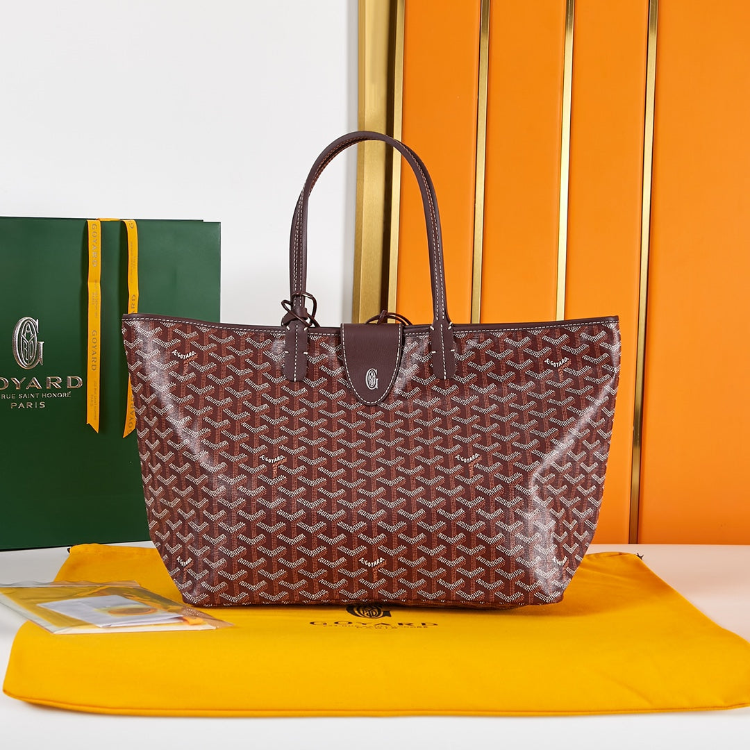 Saint Louis PM 34 cm en toile bordeaux et cuir de veau Chevroches