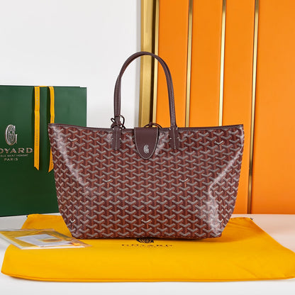 Saint Louis PM 34 cm en toile bordeaux et cuir de veau Chevroches