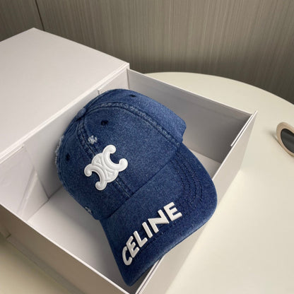 Casquette Celin en tissu denim bleu 210351