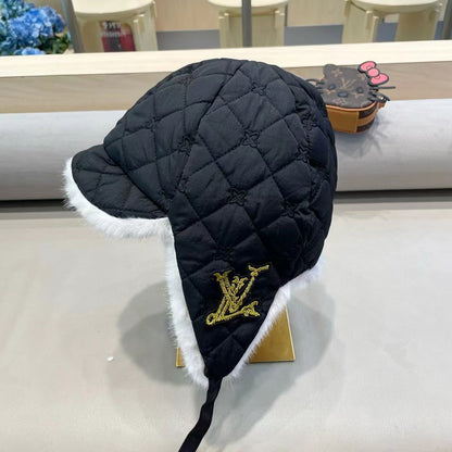 CHAPEAU DE TRAPPEUR EN COTON NOIR 411231 