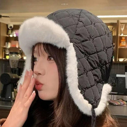CHAPEAU DE TRAPPEUR EN COTON NOIR 411231 
