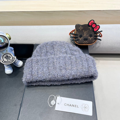 BONNET EN LAINE GRIS FRAÎCHE 413327 