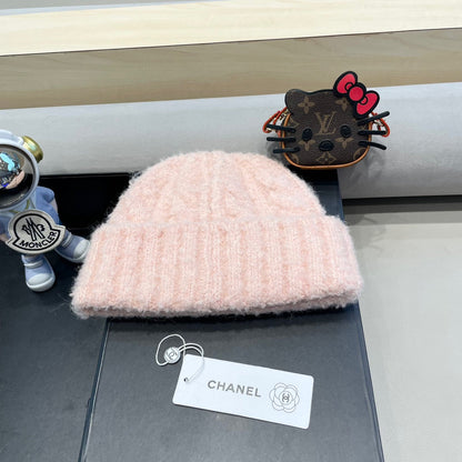 BONNET EN LAINE ROSE CLAIR 413329 
