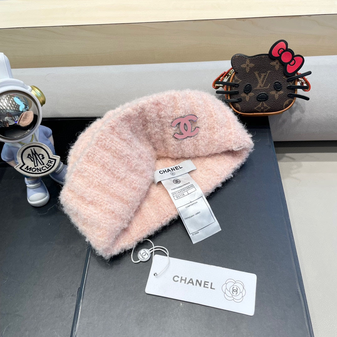 BONNET EN LAINE ROSE CLAIR 413329 