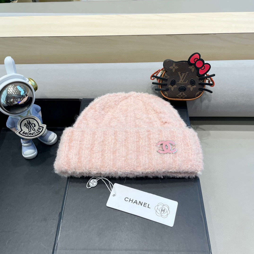 BONNET EN LAINE ROSE CLAIR 413329 