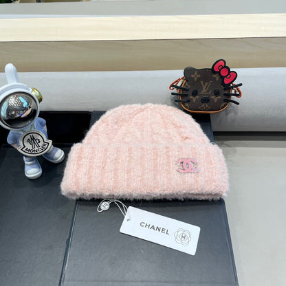 BONNET EN LAINE ROSE CLAIR 413329 