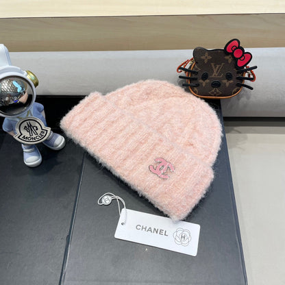 BONNET EN LAINE ROSE CLAIR 413329 