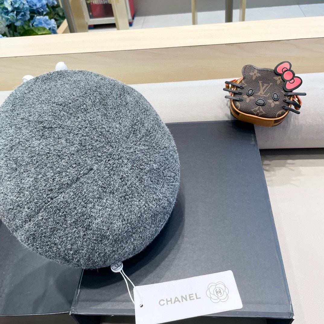 BÉRET EN COTON ET LIN GRIS RHINO 417831 