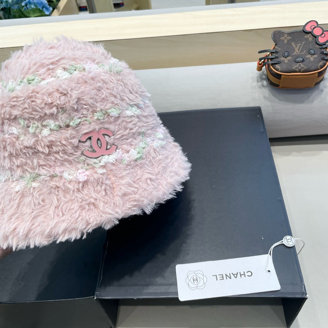 CHAPEAU BUCKET EN POLAIRE ROSE CLAIR 421274 