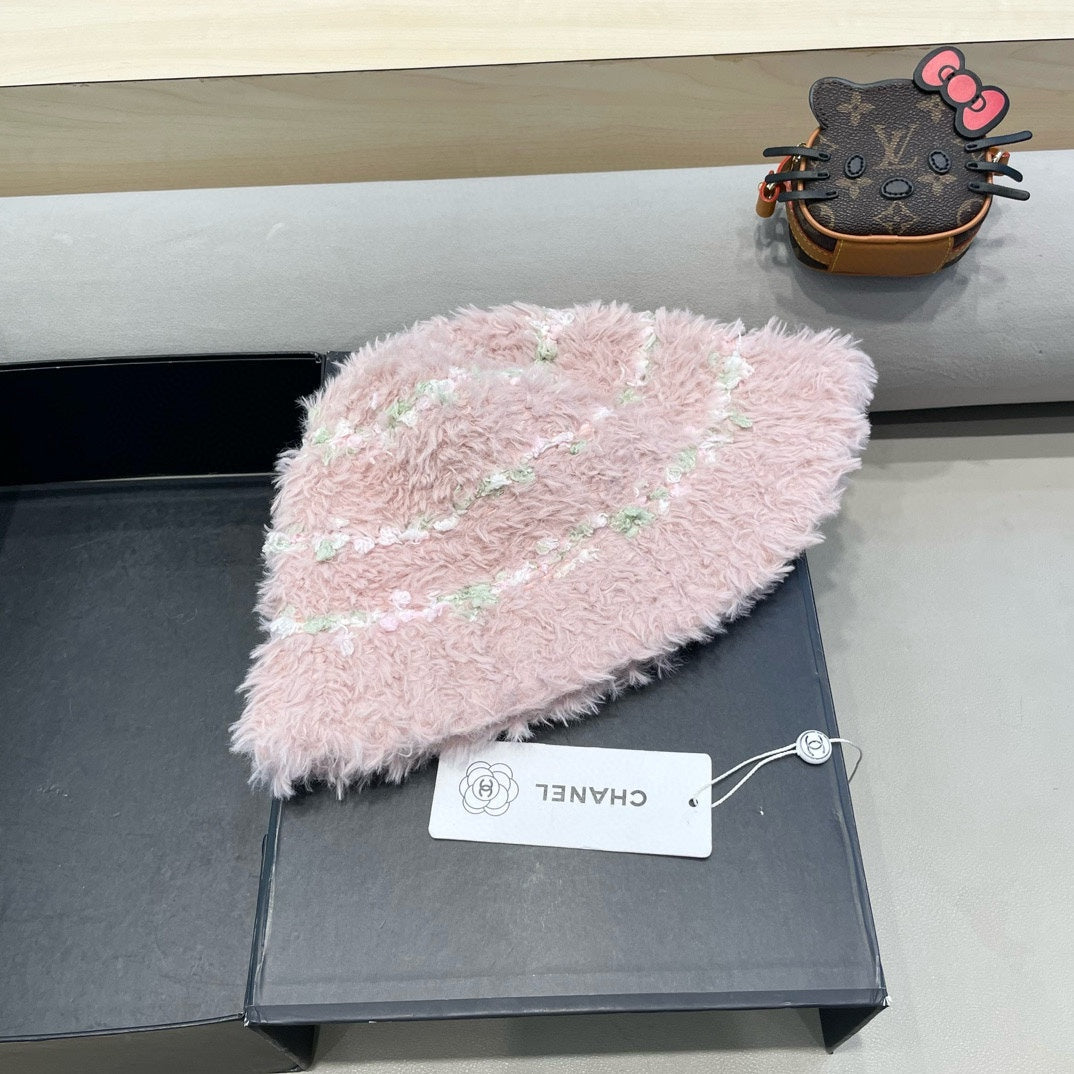 CHAPEAU BUCKET EN POLAIRE ROSE CLAIR 421274 