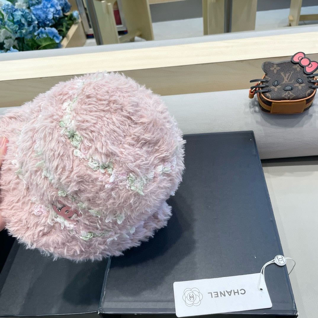 CHAPEAU BUCKET EN POLAIRE ROSE CLAIR 421274 