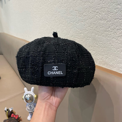 BÉRET EN TWEED DE LAINE NOIR 422554 