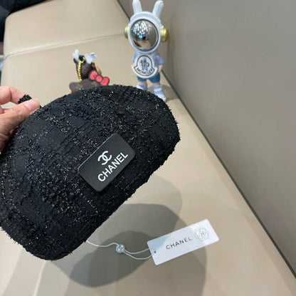 BÉRET EN TWEED DE LAINE NOIR 422554 