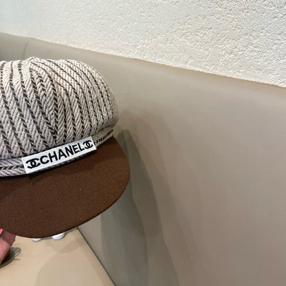 BÉRET CHAPEAU CHOCOLAT MARRON MIX BLANC 422561 