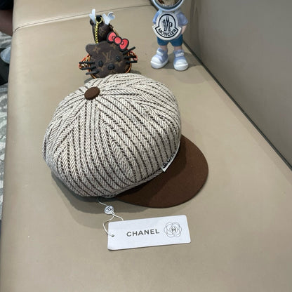 BÉRET CHAPEAU CHOCOLAT MARRON MIX BLANC 422561 