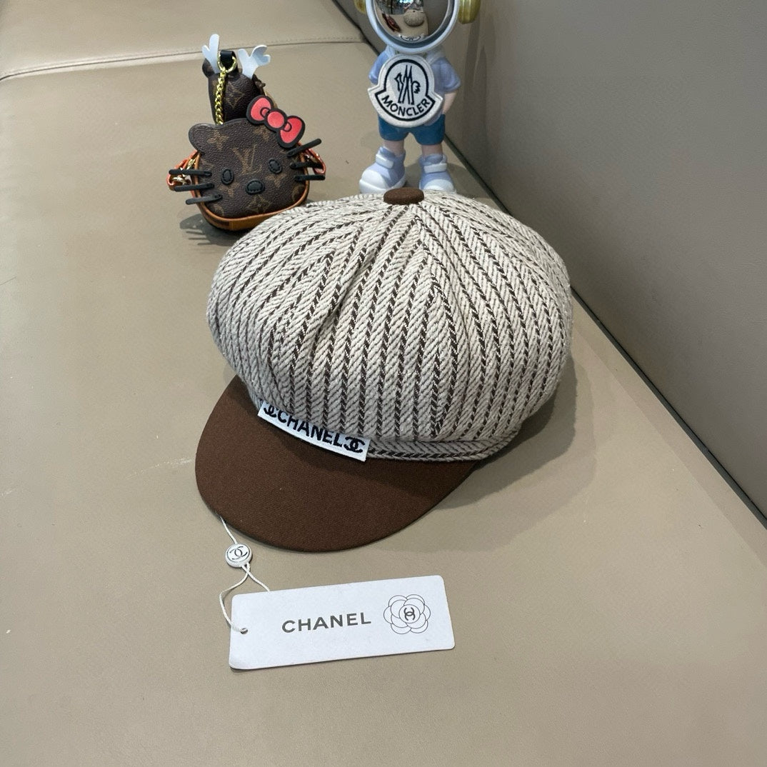 BÉRET CHAPEAU CHOCOLAT MARRON MIX BLANC 422561 