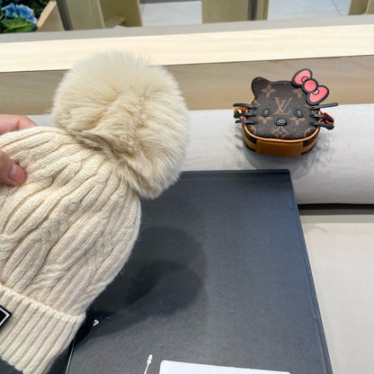 BONNET EN LAINE BEIGE 422178 