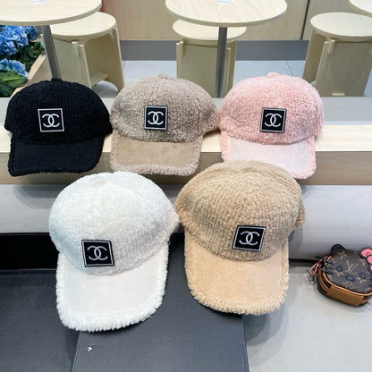 CASQUETTE DE BASEBALL EN PEAU LAINE BEIGE CAMEL 422432 