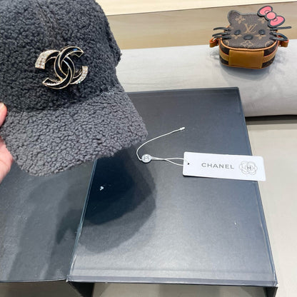 CASQUETTE DE BASEBALL EN FOURRURE D'AGNEAU GRIS SOURIS 424254 