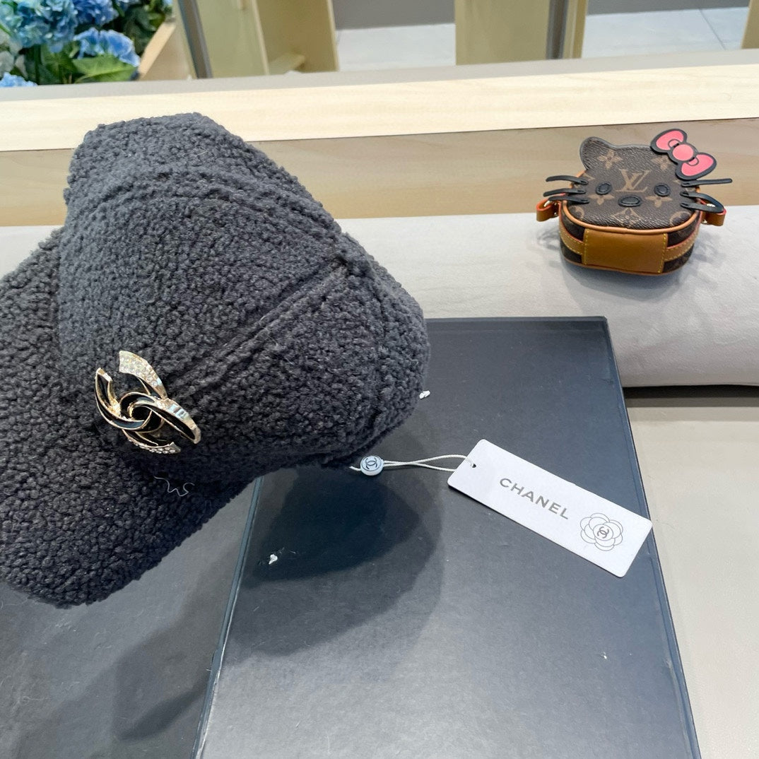 CASQUETTE DE BASEBALL EN FOURRURE D'AGNEAU GRIS SOURIS 424254 