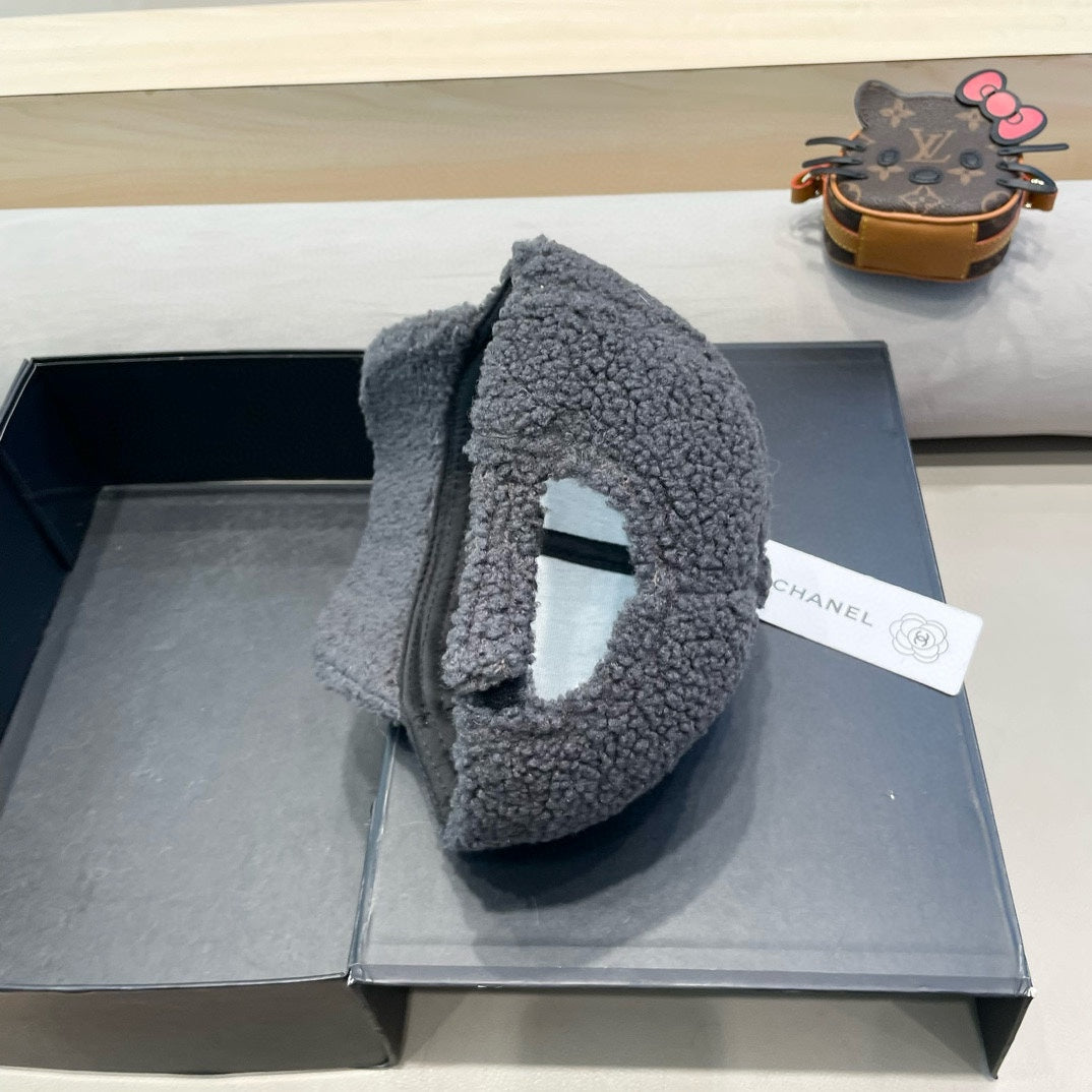 CASQUETTE DE BASEBALL EN FOURRURE D'AGNEAU GRIS SOURIS 424254 