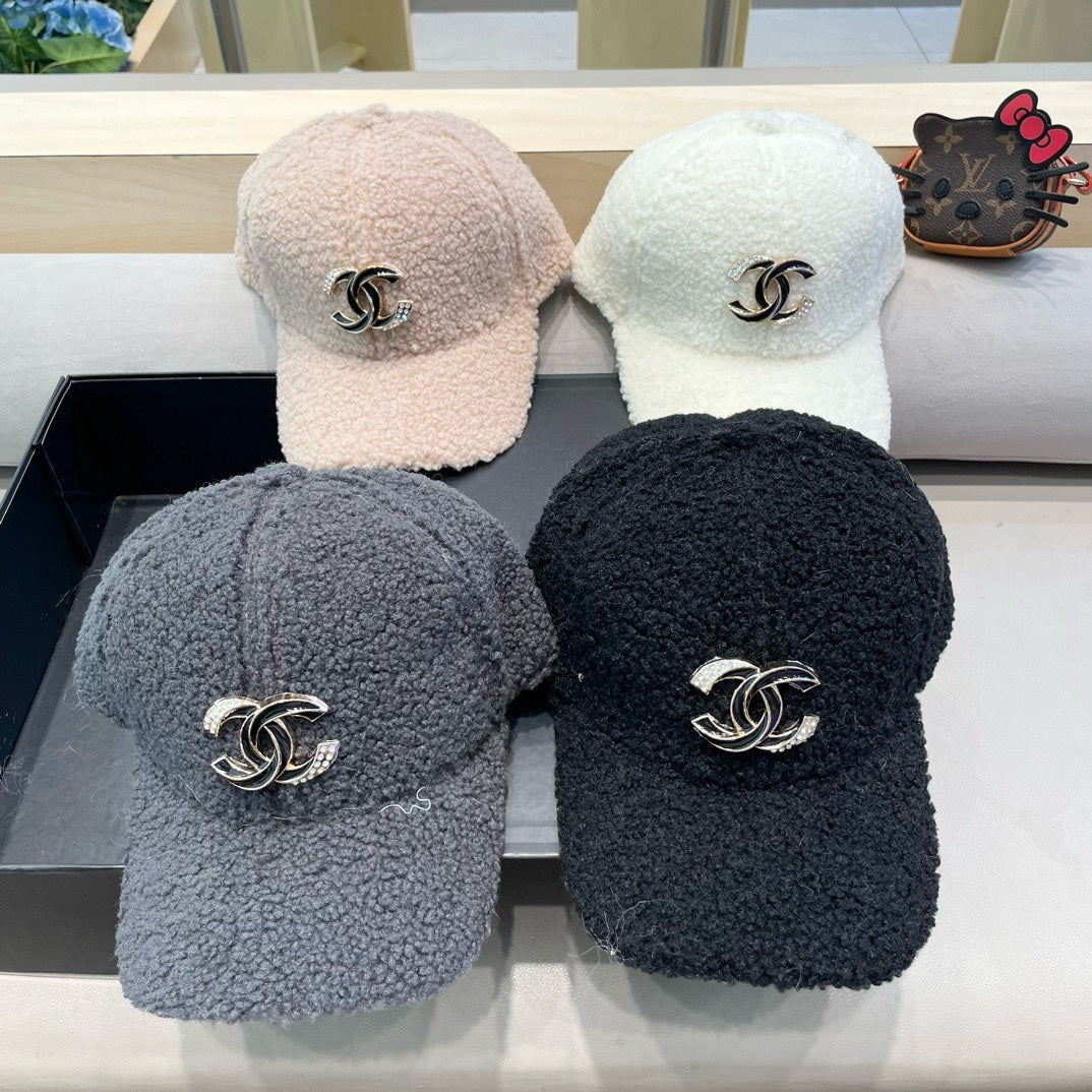 CASQUETTE DE BASEBALL EN FOURRURE D'AGNEAU GRIS SOURIS 424254 
