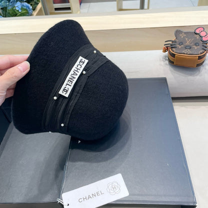 CHAPEAU BUCKET EN MÉLANGE DE LAINE NOIRE 426247 