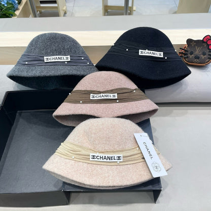 CHAPEAU BUCKET EN MÉLANGE DE LAINE NOIRE 426247 