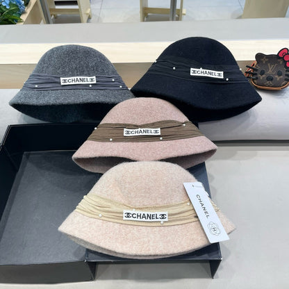 CHAPEAU BOB EN MÉLANGE DE LAINE MARRON ROSÉ 426248