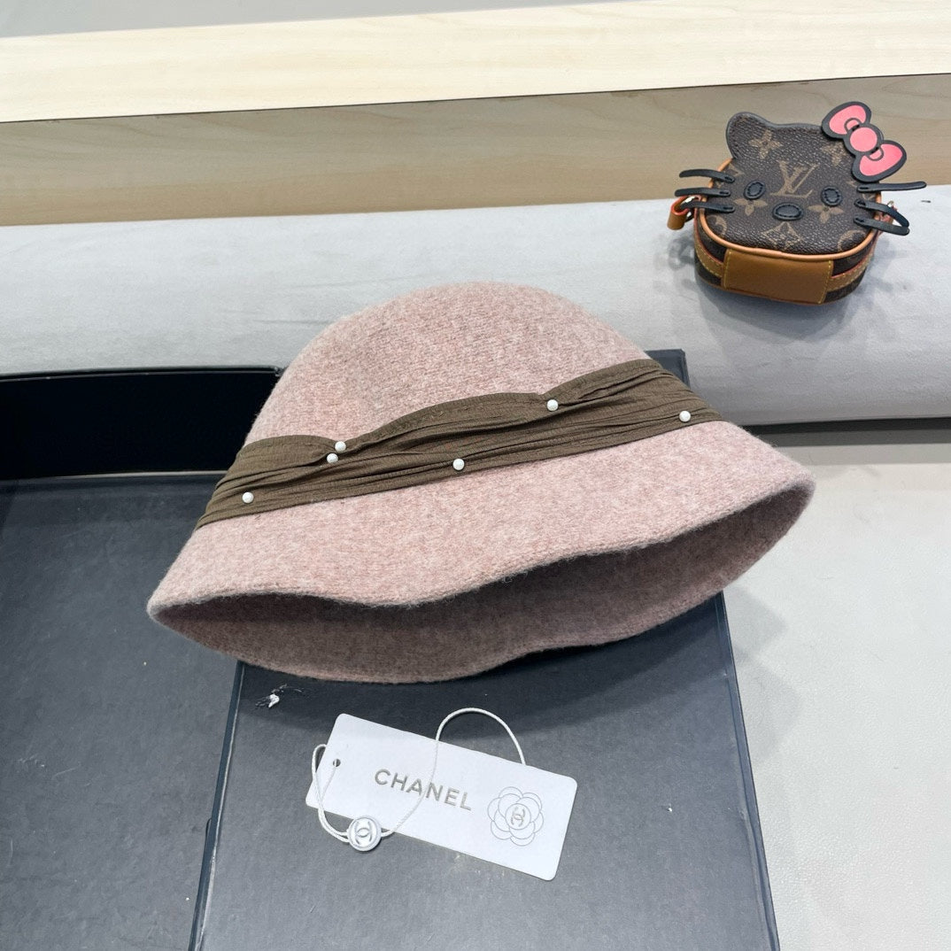 CHAPEAU BOB EN MÉLANGE DE LAINE MARRON ROSÉ 426248