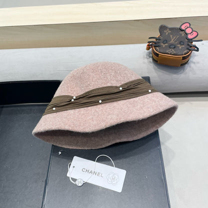 CHAPEAU BOB EN MÉLANGE DE LAINE MARRON ROSÉ 426248