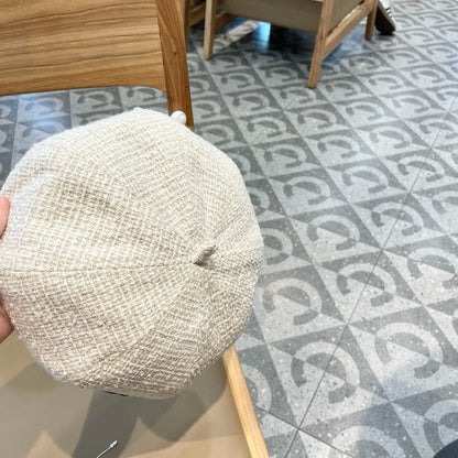 BÉRET EN TWEED DE LAINE BLANC 430010 