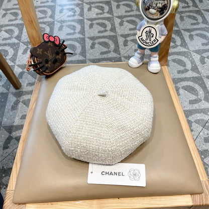 BÉRET EN TWEED DE LAINE BLANC 430010 