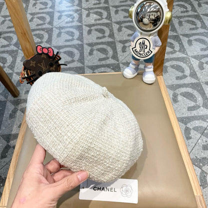 BÉRET EN TWEED DE LAINE BLANC 430010 